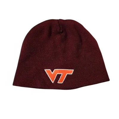 Virginia Tech Hokies Gorro VT Logo Granate Tejido Invierno Sombrero Calavera Gorra Hokiebird Foto 1 de 2