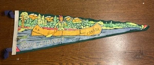 Vintage Rare Sioux Narrows Canada Fishing Boating Felt Pennant 22” long - Picture 1 of 6