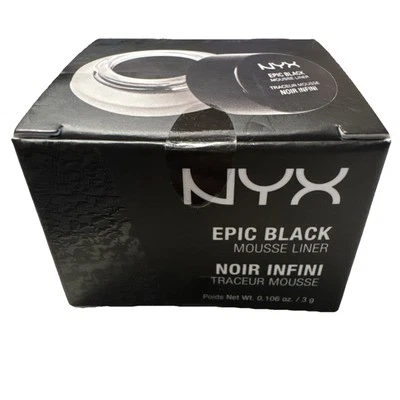 NYX Epic Forro Mousse Negro Mate Acabado Impermeable EBML01 Negro 0.106 OZ NUEVO EN CAJA Foto 1 de 3