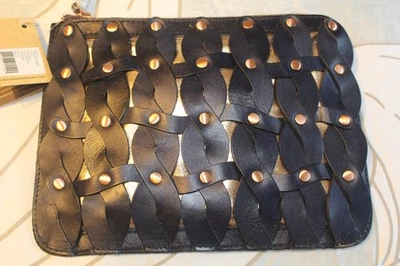 Nuevo Muñequera sin asas Patricia Nash Azul Marino TRENZADA RETORCIDA CASSINI RARA RETIRADA NUEVA CON ETIQUETAS Foto 1 de 4