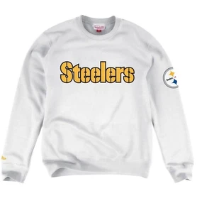 NFL PITTSBURGH STEELERS WORDMARK LOGO FLEECE Pullover Sweatshirt Size 2XL XXL - Picture 1 of 8