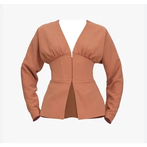 Blazer corsetto Andrea Iyamah Dust Gia S Blzr' manica lunga scollo a V nuovo con etichette - Foto 1 di 11