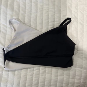 Five Danceware Girls Size 10 Black And White Bra Top - Picture 1 of 2