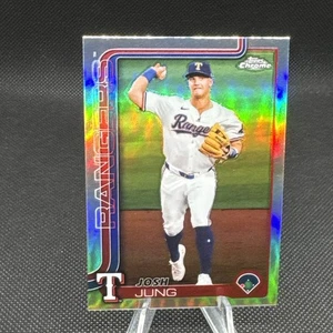 Josh Jung 2025 Topps refractor cromado #220 Texas Rangers - Imagen 1 de 2