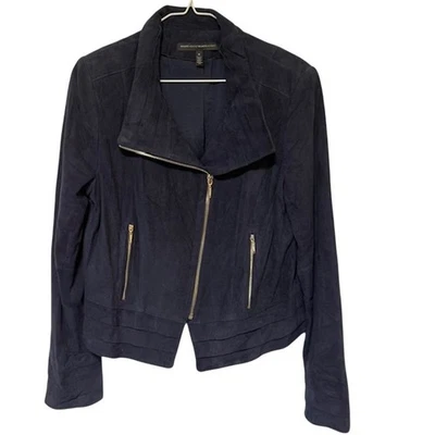 Белый дом черный рынок женщин Moto замшевая куртка средний фиолетовый острый инди - Изображение 1 из 4