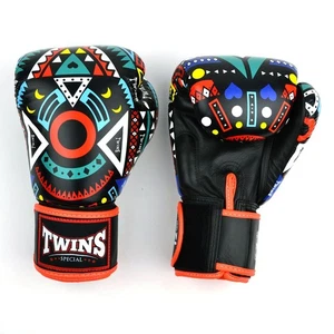 Twins Aztec Muay Thai Boxing Gloves Orange - Picture 1 of 2