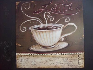 12x12 Latte coffee food art print by Kate McRostie - Picture 1 of 2