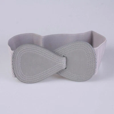 Mujeres Informal Color Sólido Cinturón Ancho Banda Elástica Gancho Moño Cuero Cintura Foto 1 de 4