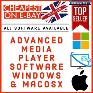 ADVANCED MEDIA PLAYER SOFTWARE CD PLAY ANY VIDEO / DVD / MUSIC / AUDIO WINDOWS - Picture 1 of 1