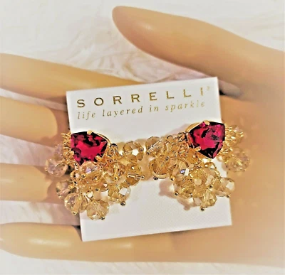 *NUEVO* Y *RETIRADO* ~ Sorrelli ~ "CHAMPAGNE ESCARLATA" ~ Tachuelas ~ Pendientes  Foto 1 de 4