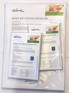150 Blatt SIHL 280g Fotopapier SET DIN A4 + A6 Inkjet HOCHGLANZ PHOTO PREMIUM - Afbeelding 1 van 2