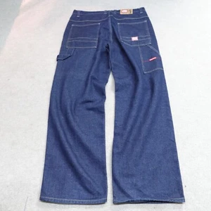 Vintage Ecko Jeans 36 x 32 Blau Solid Carpenter Y2K Baggy Wide Leg - Bild 1 von 13