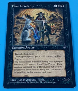 MTG Magic The Gathering Ebon Praetor Fallen Empires LP Light Play VF Very Fine - Picture 1 of 2