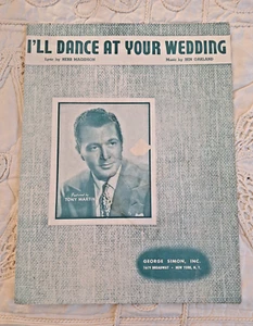 Wedding Music by Tony Martin George Simon 1947 Vintage Music Song - Picture 1 of 3