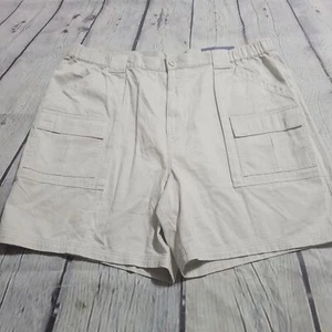Croft & Barrow Cargo Shorts Mens 44 Khaki Tan Cream Pockets 100% Cotton NWT - Picture 1 of 10