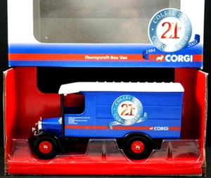 COMO NUEVO Corgi Classics THORNYCROFT Box Van/Camión 21º CLUB Aniversario Coleccionista - Imagen 1 de 12