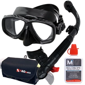 Miope Prescripción Óptica RX Máscara de Buceo Seca Bolsa de Snorkel Desahogación Set - Imagen 1 de 11