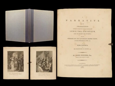 1795 French Revolution ENGLISH Report Gifford Narrative of Louis XVI Illustrated - Image 1 of 4