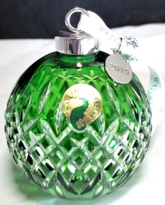 Waterford Crystal 2019 Emerald Ball Christmas Ornament # 40035473 Boxed w/tag - Picture 1 of 9