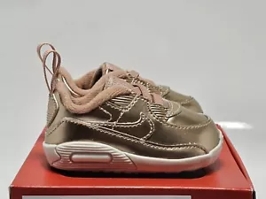 Infants Nike Air Max 90 QS Crib Bootie Metallic Red Bronze Size 2C limited - Picture 1 of 8