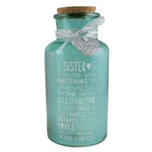 Messages Of Love LED Light Up Decorative Glass Jar Sentimental Gift - Sister - Picture 1 of 1