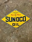 VINTAGE PORCELAIN SUNOCO OIL MERCURY MADE GAS AND OIL SIGN