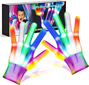Cool Toys LED Gloves,Boys Toys Age 3-5 6-8 8-12 Year Old with 6 Flash Mode,Fun T - Picture 1 of 12