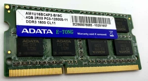 ADATA 4GB x1 DDR3-1600 AM1U16BC4P2-B19C SO-DIMM Laptop Memory 204p ram 1.5V CL11