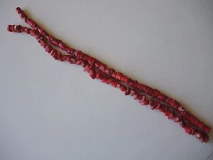 Red Coral Bead Strands - lot of 2 - Foto 1 di 6
