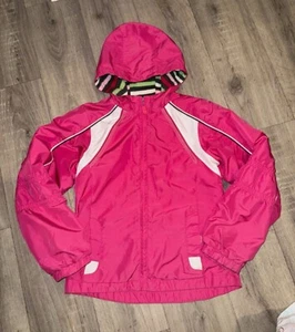 Y2K London Fog Waterproof Coat Rain Jacket Fleece Lined Pink Rave Festival 12 - Picture 1 of 2