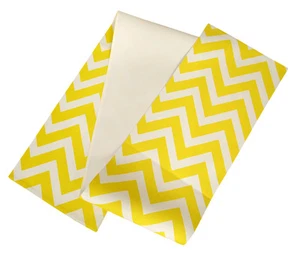 Cotton Table Runner Chevron Stripes Yellow & White - Picture 1 of 2