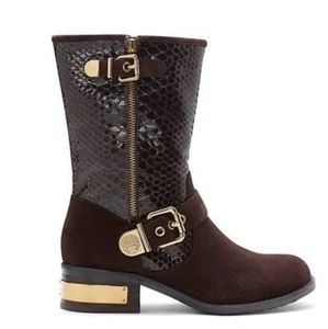 Nuevas botas para mujer Vince Camuto Dark Roast Verona/Shiny Snake talla 6 precio de venta sugerido por el fabricante 229,00 USD - Imagen 1 de 3