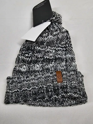 Nuevo gorro Obermeyer San Fran Pom para adolescentes niñas talla única negro/blanco juvenil Foto 1 de 4