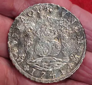 MEXICO 1741 8 REALES PILLAR DOLLAR EX HOLLANDIA 1743 SHIPWRECK TREASURE COA BOX - Picture 1 of 11