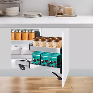 Organizador extraíble de gabinete de esquina ciego de 2 niveles organizador de cocina deslizable NUEVO - Imagen 1 de 16