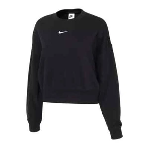 NIKE Women Essential Crew Fleece Oversized Sweatshirt Size SMALL - DJ7665-010 - Picture 1 of 4