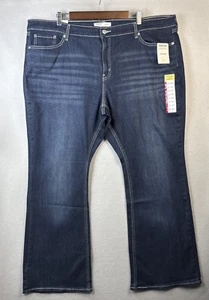NWT Levi Strauss Signature True Boot Jeans Womens Size 24 W37 L32 Stretchy Denim - Picture 1 of 13