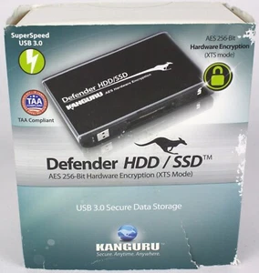 Kanguru Defender HDD 256 Bit AES Hardware Encrypted HDD XTS Model: RTDR-KDH3B-2T - Picture 1 of 2