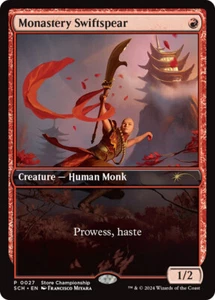 Magic The Gathering Monastery Swiftspear Store Championship arte completo - Promoción: General #027 - Imagen 1 de 1