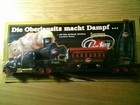 Brauerei Löbauer Bier  Bräu  US SZ 1:87 mit Eisenbahn Waggon in H0 auf Tieflader
