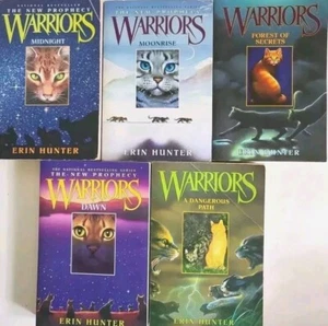 Warriors Erin Hunter New Prophecy 1 2 3 Midnight Moonrise 3 5 Dawn Forest Books - Picture 1 of 2