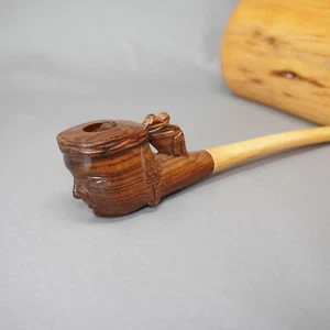 Unsmoked! Vintage Native American Indian Face Carved Estate Tobacco Pipe - Picture 1 of 11