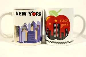 New York Coffee Cup White 11 Ounce 4" Lot of 2 - Picture 1 of 5