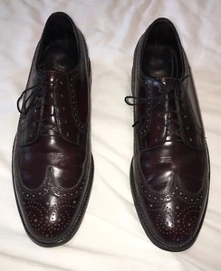 The Florsheim Shoe Used Burgundy Brogue Longwing Wingtip 30831 Mens Size 8E - Picture 1 of 22