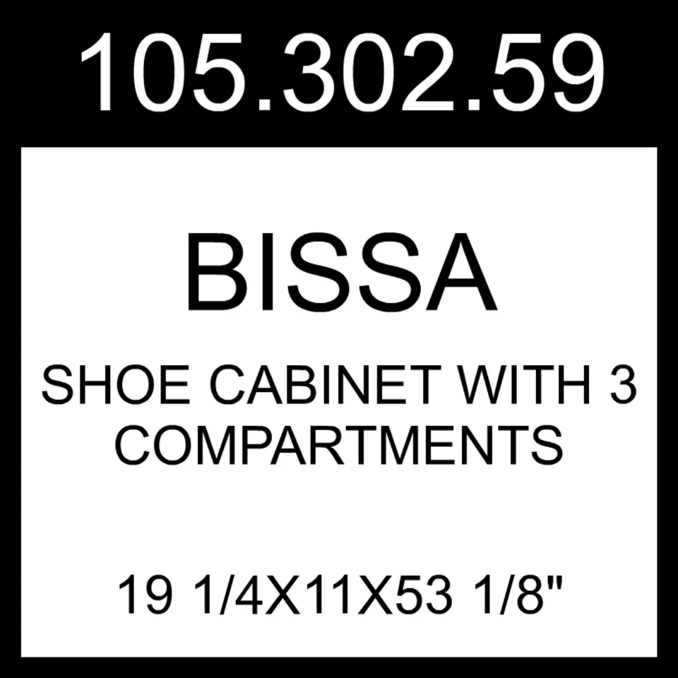 Zapatero IKEA BISSA con 3 Compartimentos Blanco 19 1/4x11x53 1/8" 105.302.59 Foto 1 de 1