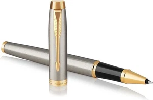 Parker IM Rollerball Pen Brushed Metal Fine Point with Black Ink (1975542 )-NEW - Picture 1 of 1