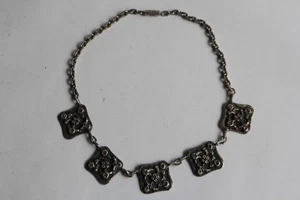 Collier bronze argenté YVONNE TINDAS Bijoux d'artiste (68441) - Picture 1 of 5