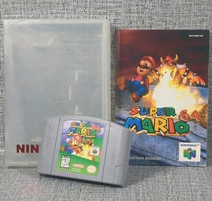Super Mario 64 (Nintendo 64, 1999) Authentic W/ Manual OEM Case Tested Working - Picture 1 of 11