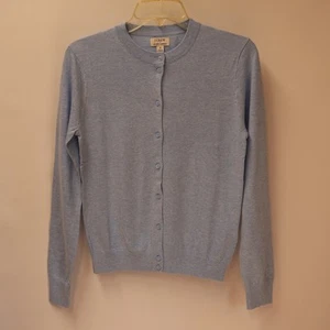 J. Crew Style E5957 Classic Cardigan Sweater Crew Neck Long Sleeve -tiny FLaw - Picture 1 of 11