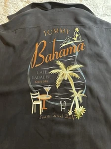 Tommy Bahama Button Up Hemd Herren XL Seide bestickt Cafe Paradise Beach Men - Bild 1 von 4
